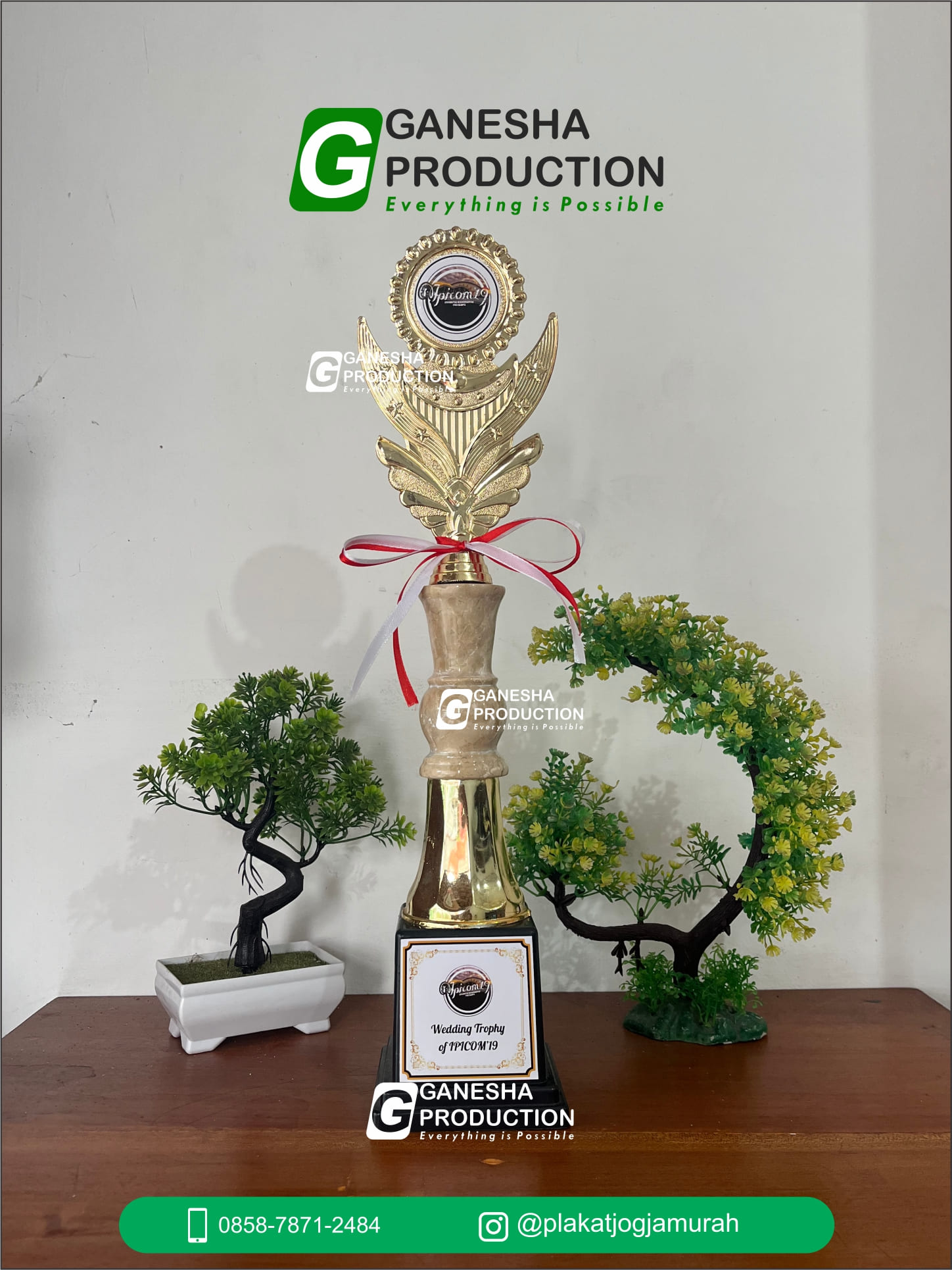 Piala Plastik Wedding Trophy Elegan